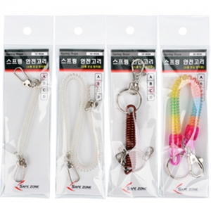 [아피스] 세이프존 스프링 안전고리 [SN-0524] / (4종택일)낚시용품 분실방지 안전 와이어