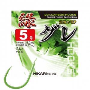 [히카리] 그린 녹색 코팅 구레 뱅에돔 바늘